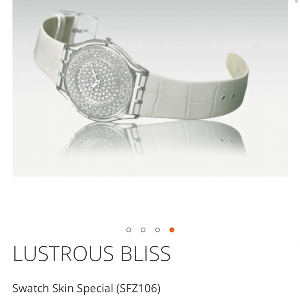 Swatch Lustrous Bliss rare diamond watch brand new collector limited 1139/4000
